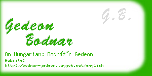 gedeon bodnar business card